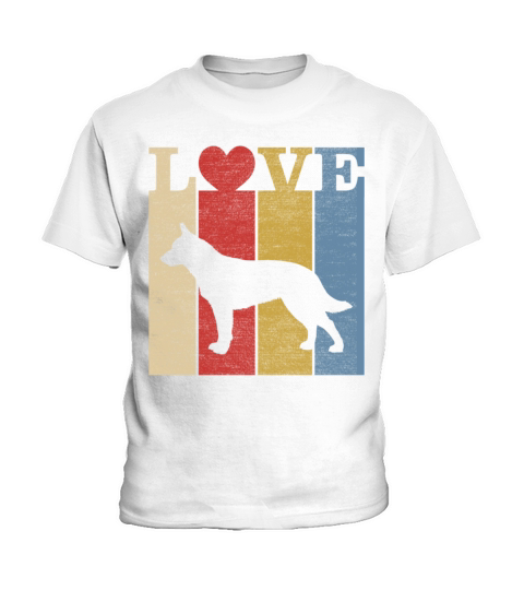 Retro Love Australian Cattle Dog Vintage Gift Kids T-Shirt