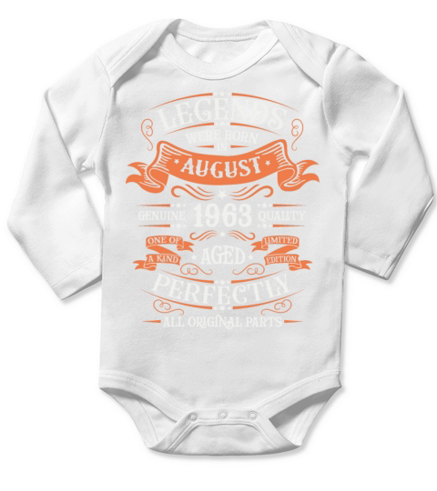 August 1963 Vintage Long Sleeve Baby One-Piece