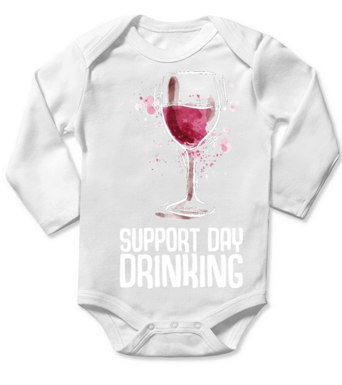 Drinking Wine Red Wine Gift Long Sleeve Baby One-Piece