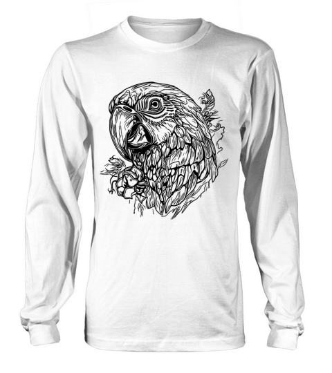 Parrot Portrait Elegant Vintage Bird Long sleeved Unisex