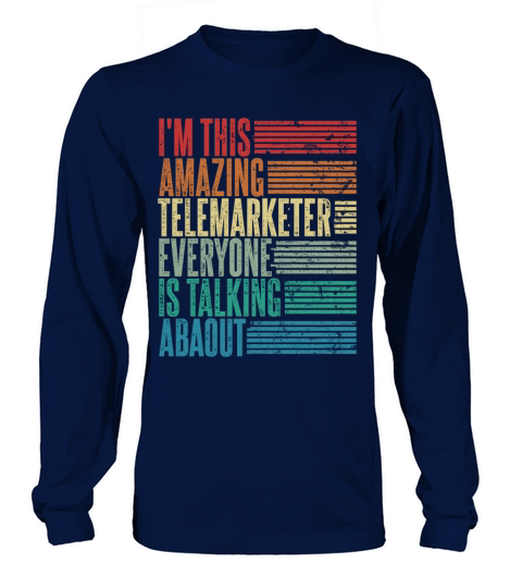 Vintage Telemarketer Profession Gift Retro Long sleeved Unisex