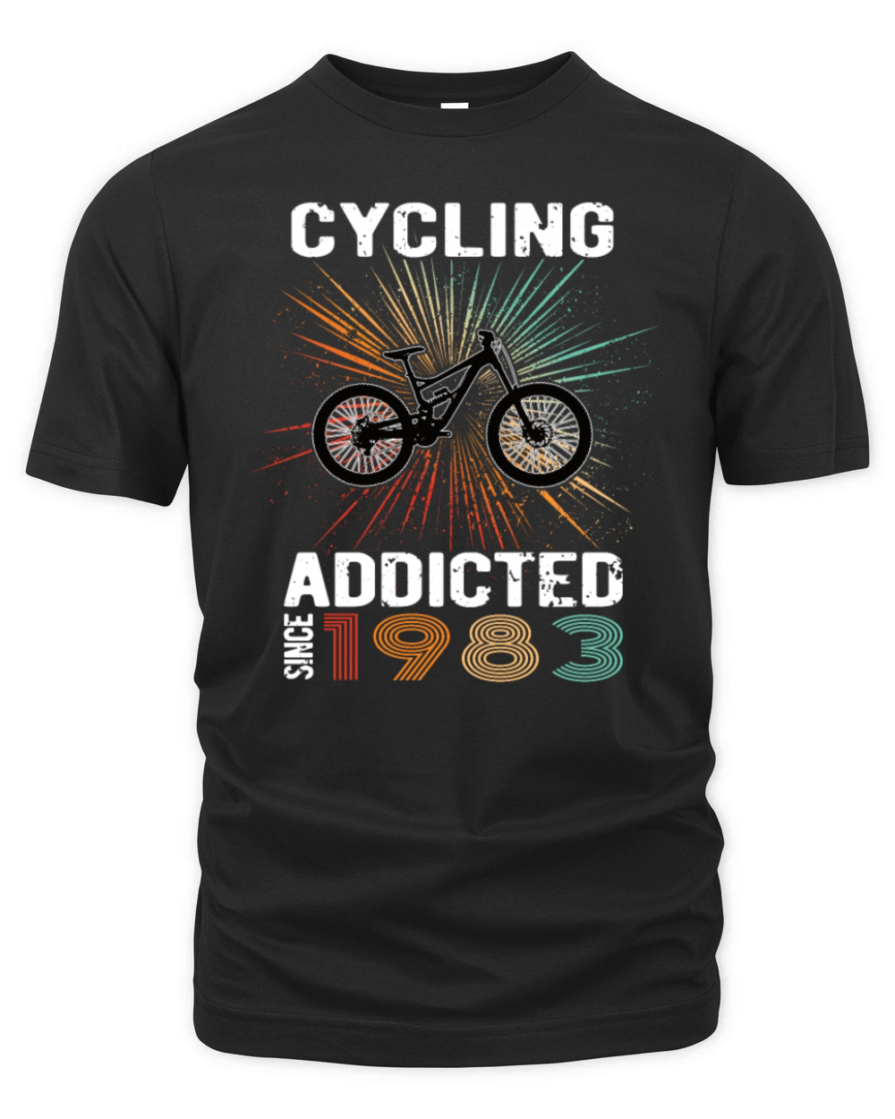 40 birthday 1983 vintage retro bicycle cyclist Organic Unisex T-shirt