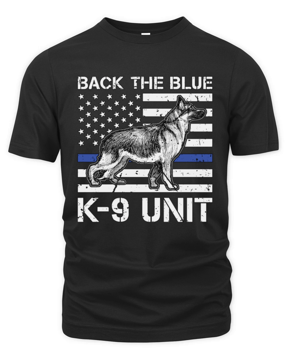German Shepherd Back The Blue K-9 Unit Police Dogs Organic Unisex T-shirt