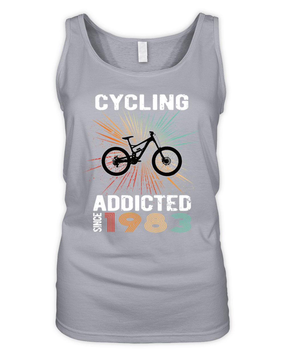 40 birthday 1983 vintage retro bicycle cyclist Organic Women's Tank Top
