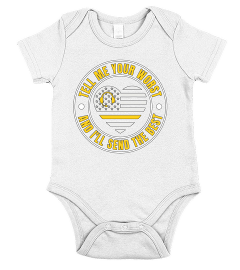 911 Dispatcher Tell Me Your Worst Police Paramedic Short Sleeve Baby One-Piece