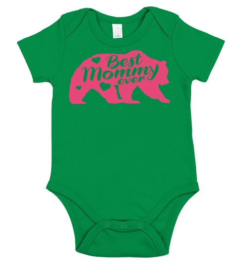 Best Mommy Ever Mother Gift Mothers Day Bear Short Sleeve Baby One-Piece
