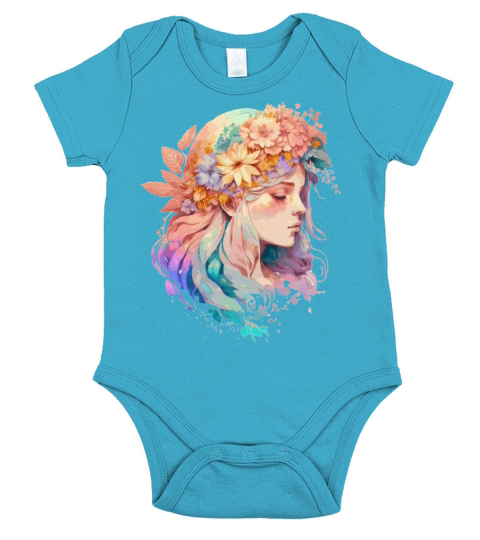Floral Girl Positivity Quote Mental Health Awarene Short Sleeve Baby One-Piece