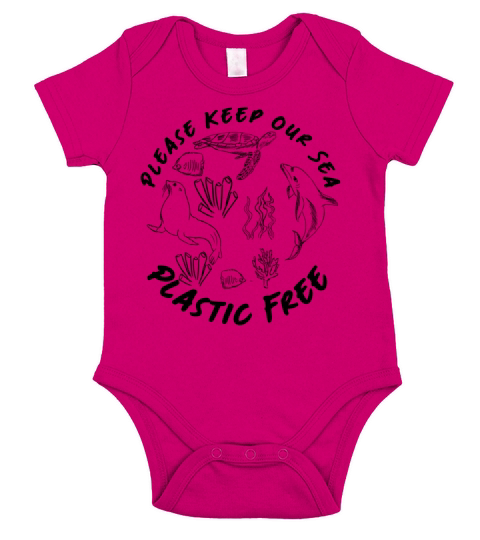 Save Seas Protect Oceans Day Quote Earth Day Short Sleeve Baby One-Piece