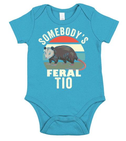 Somebodys Feral Tio Spanish Uncle Feral Cat Dad Short Sleeve Baby One-Piece