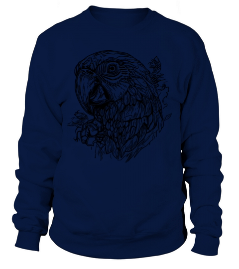 Parrot Portrait Elegant Vintage Bird Sweatshirt Unisex