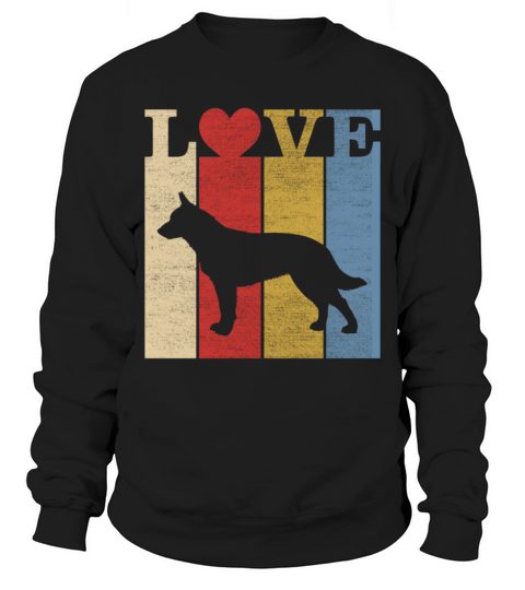 Retro Love Australian Cattle Dog Vintage Gift Sweatshirt Unisex