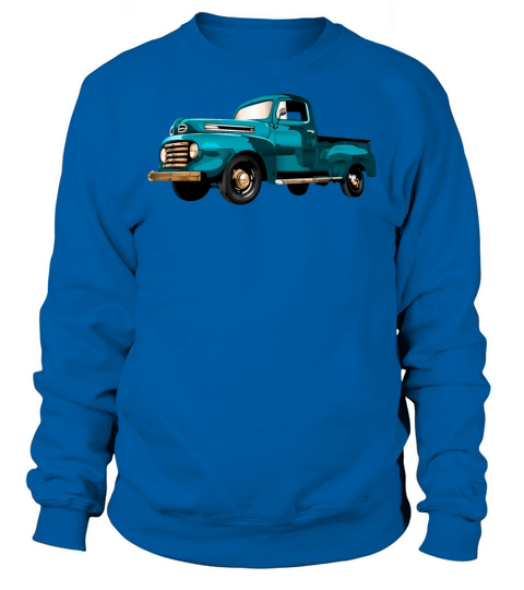 Retro Vintage American Classic Car in blue Sweatshirt Unisex