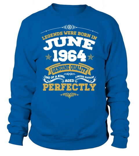 Vintage Aged To Perfection June 1964 Sweatshirt Unisex