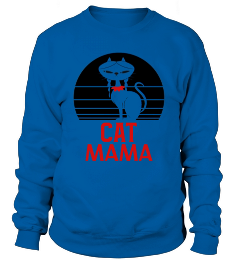 Womens Cat Mom Retro Vintage 80s Style Tee Sweatshirt Unisex