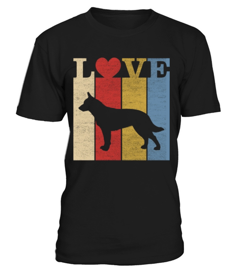 Retro Love Australian Cattle Dog Vintage Gift T-Shirt Unisex