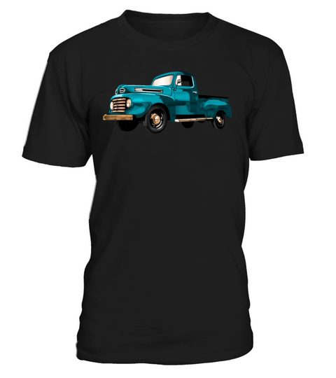Retro Vintage American Classic Car in blue T-Shirt Unisex