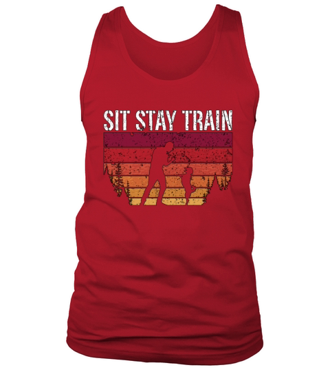 Animal Trainer Sit Stay Train Retro Dog Training Tank Top Unisex