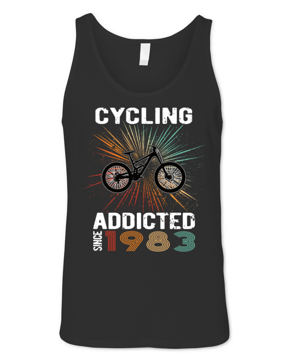 40 birthday 1983 vintage retro bicycle cyclist Unisex Jersey Tank