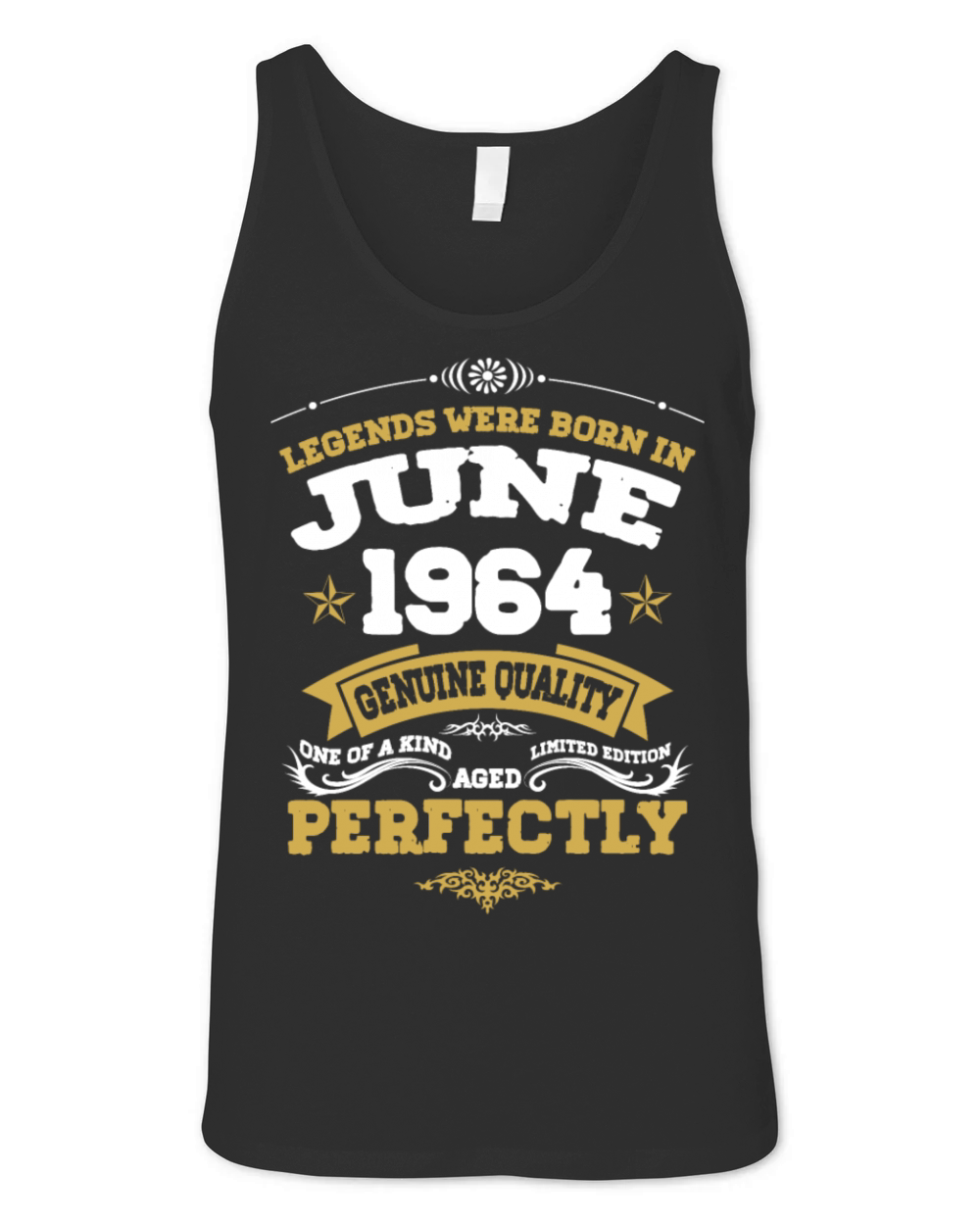Vintage Aged To Perfection June 1964 Unisex Jersey Tank