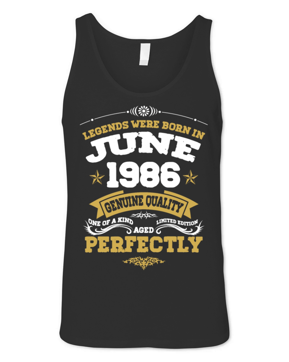 Vintage Aged To Perfection June 1986 Unisex Jersey Tank