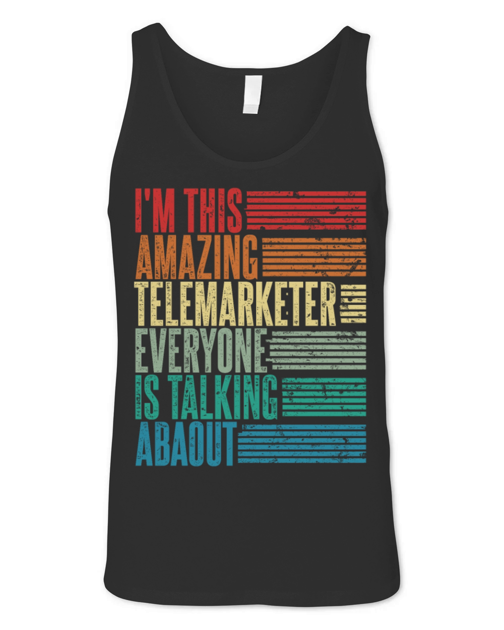 Vintage Telemarketer Profession Gift Retro Unisex Jersey Tank
