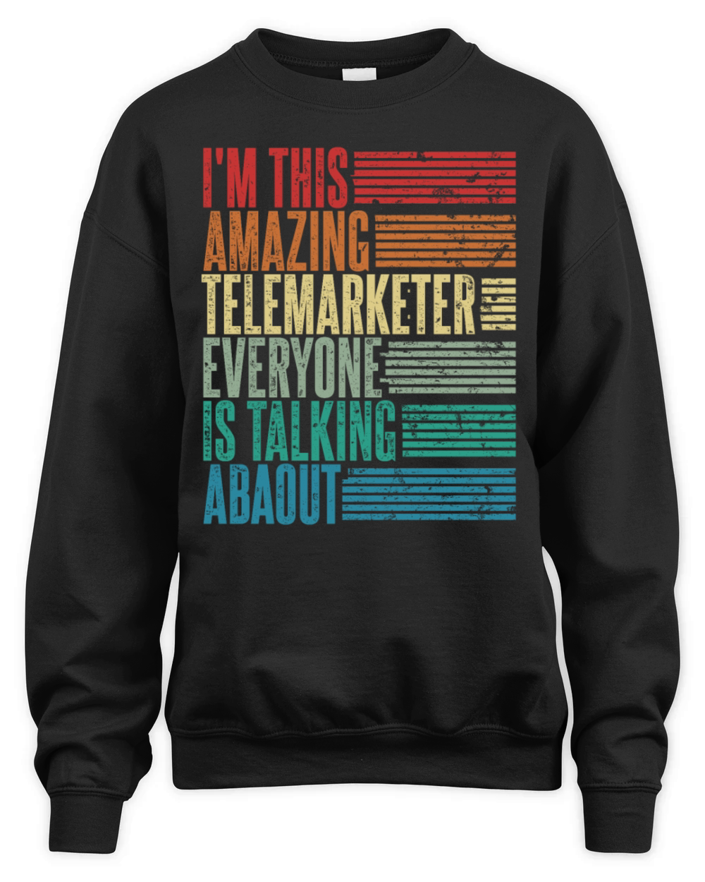 Vintage Telemarketer Profession Gift Retro Unisex Premium Crewneck Sweatshirt
