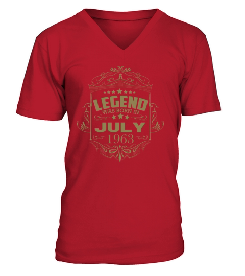 July 1963 Birthday Vintage Sayings V-Neck T-shirt