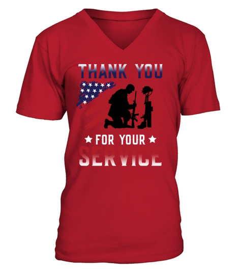 Veterans Day Thank You For Your Service V-Neck T-shirt