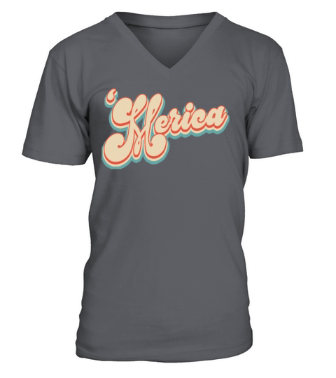 Vintage Classic America Patriotic 4th of July V-Neck T-shirt