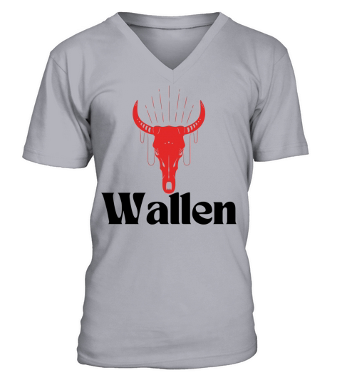 Vintage morgan wallen For Men women Gift bull head V-Neck T-shirt