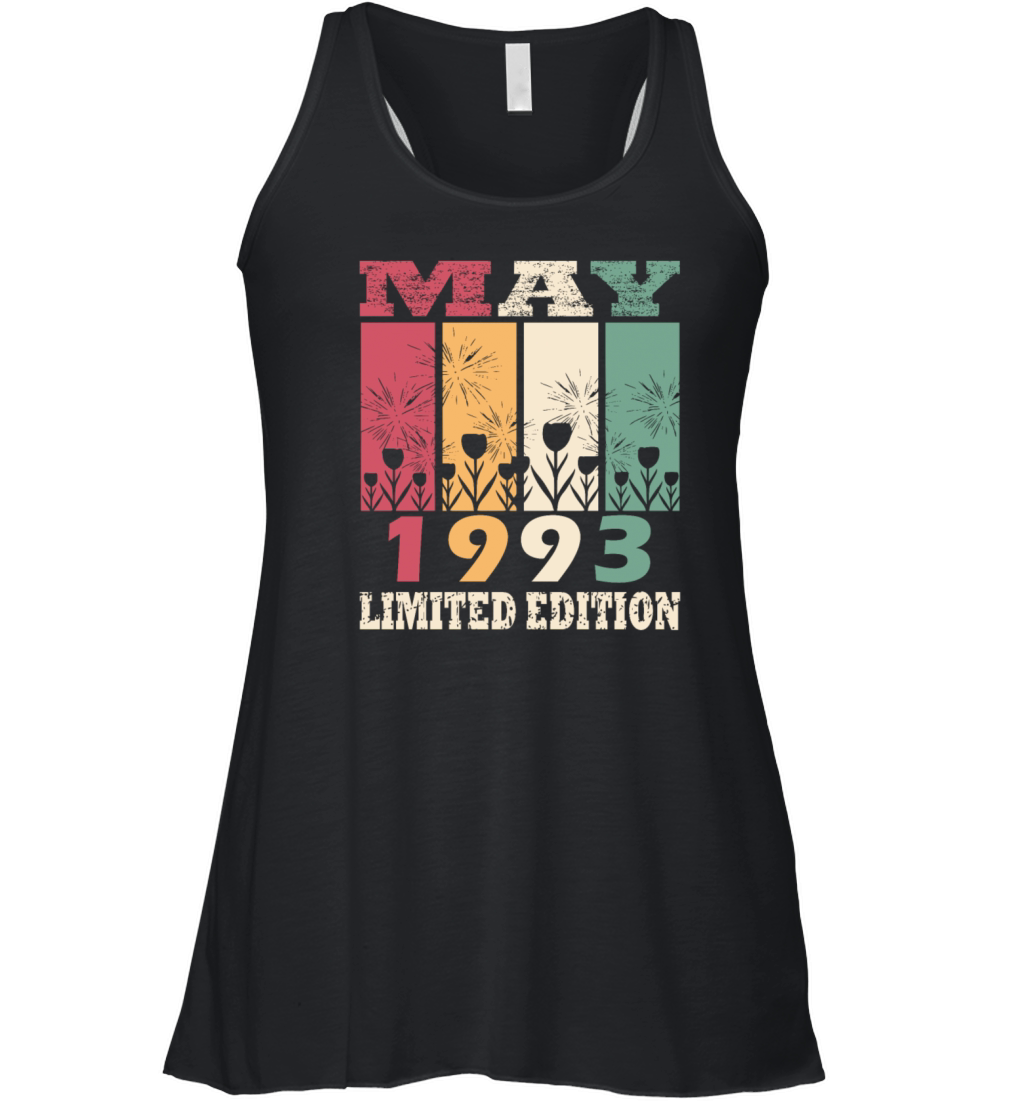 30th Birthday Vintage May 1993 Made in 1993 Women's Flowy Tank Top