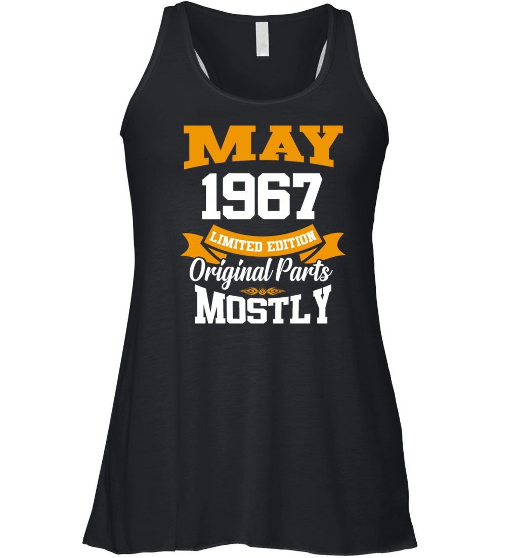 May 1967 Vintage Birthday Present Women's Flowy Tank Top