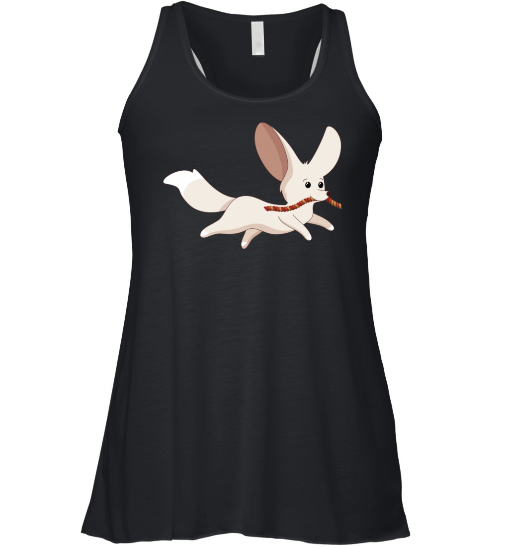 Rope Kawaii Running Fennec Fox Cute Adorable Women's Flowy Tank Top