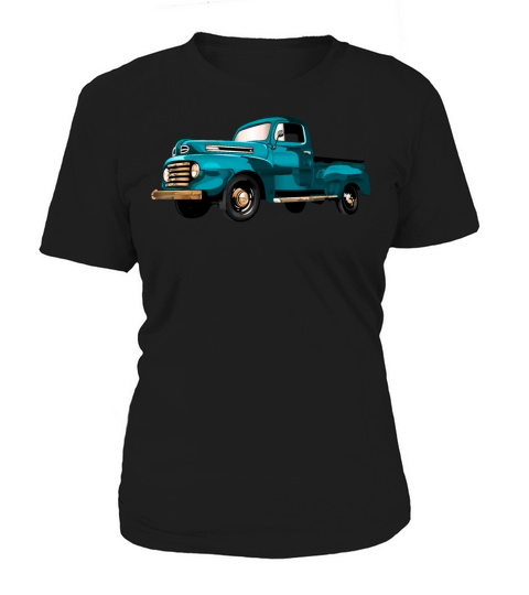 Retro Vintage American Classic Car in blue Women's T-Shirt