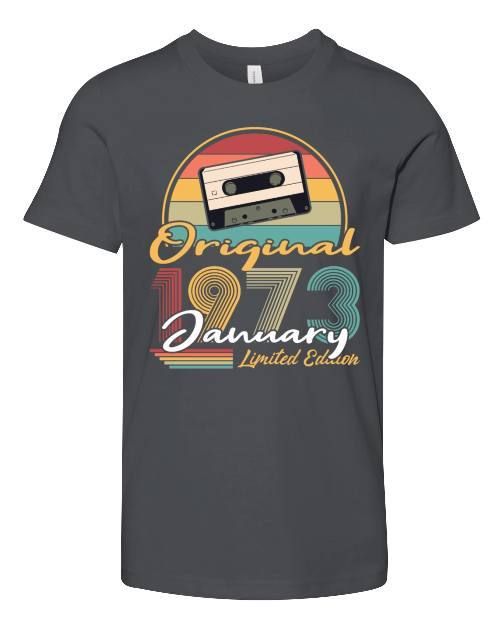 50th birthday january 1973 original 1973 Youth Unisex Jersey Tee