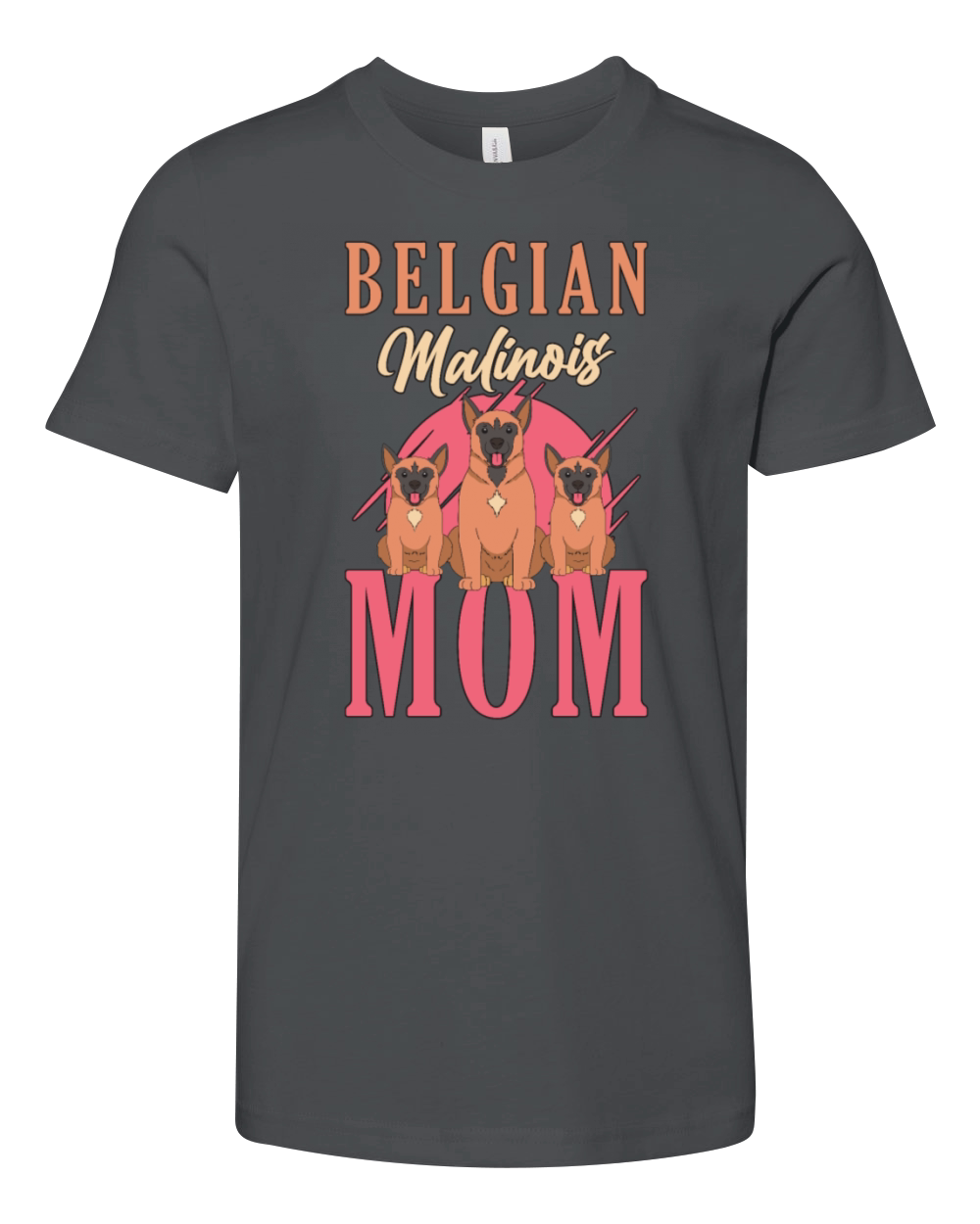 Belgian Malinois Mom Police Dog Belgian Shepherd Youth Unisex Jersey Tee