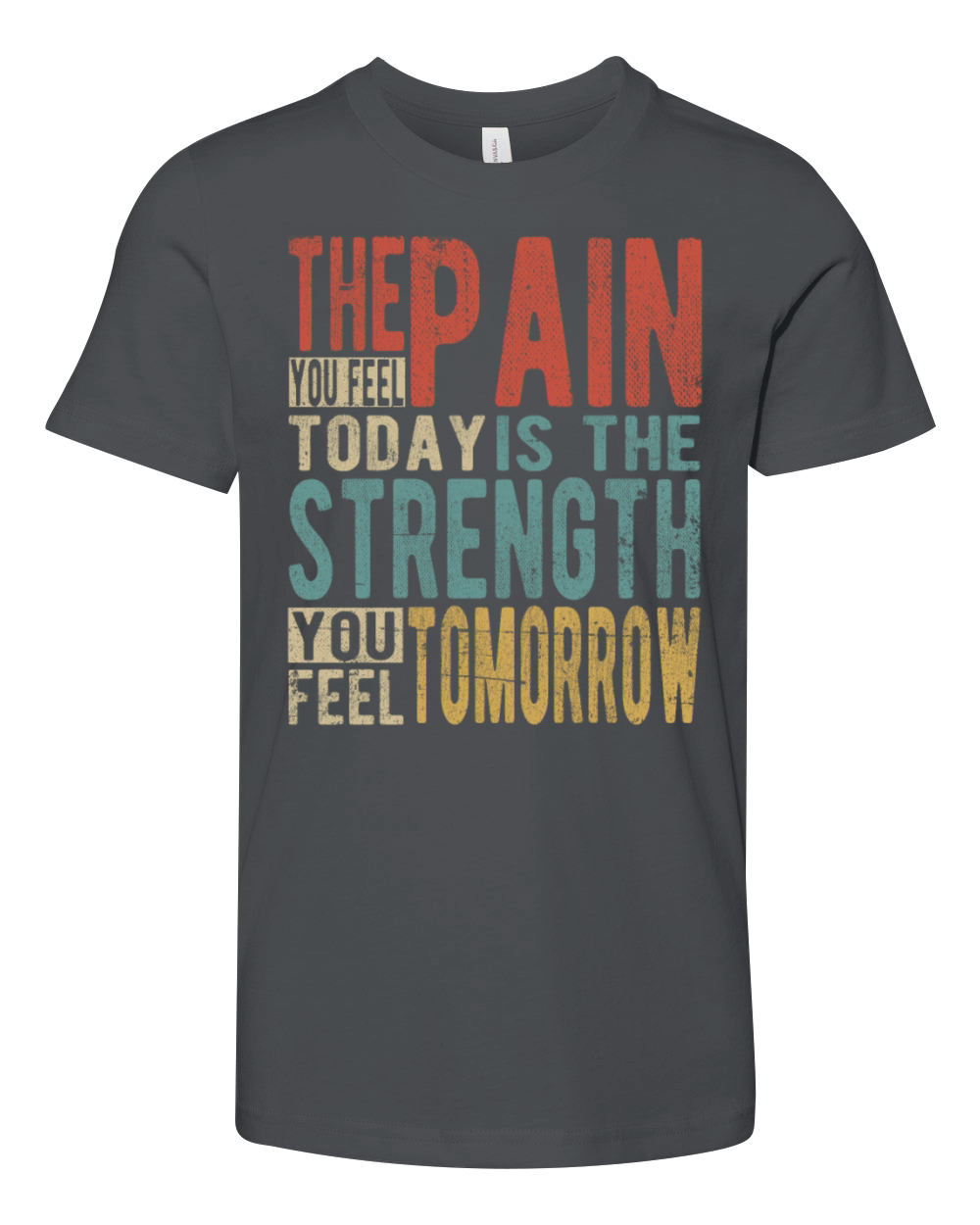 The Pain you feel Today is the Strength you feel Youth Unisex Jersey Tee