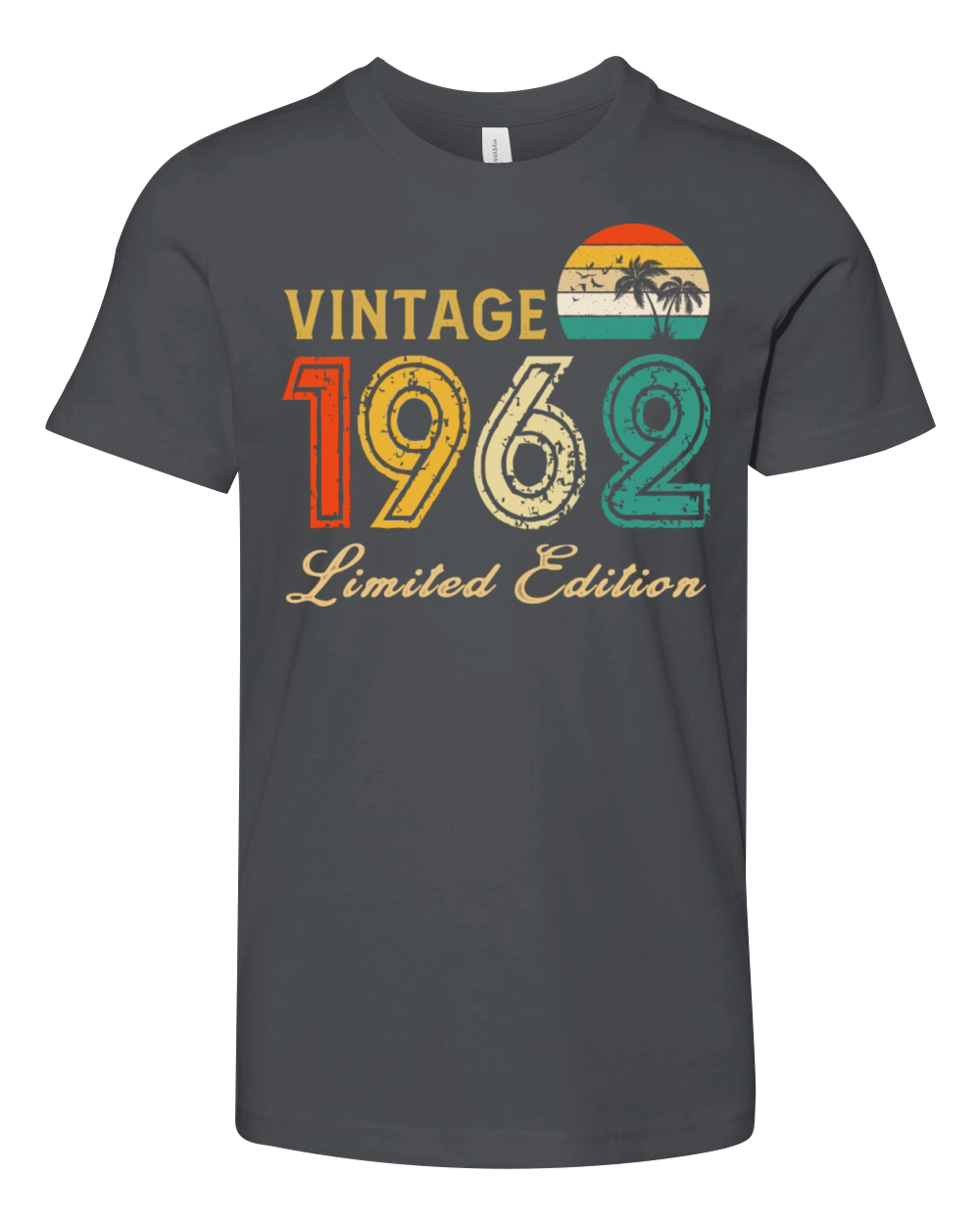 Vintage 1962 Limited Edition Made In 1962 Birthday Youth Unisex Jersey Tee