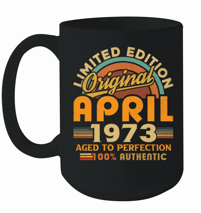 1973 April Vintage Born in 1973 April Gift Ceramic Mug