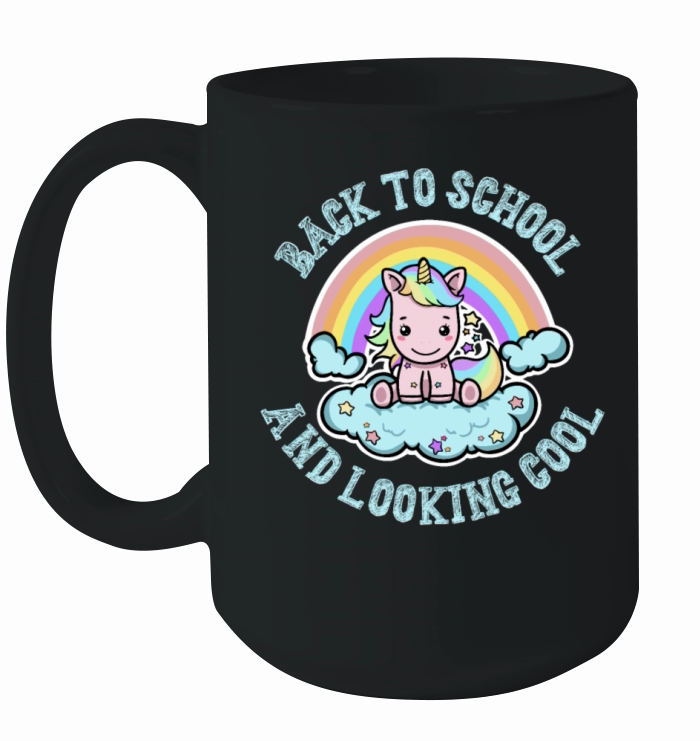 Back to School and Looking Cool Kawaii Unicorn Ceramic Mug