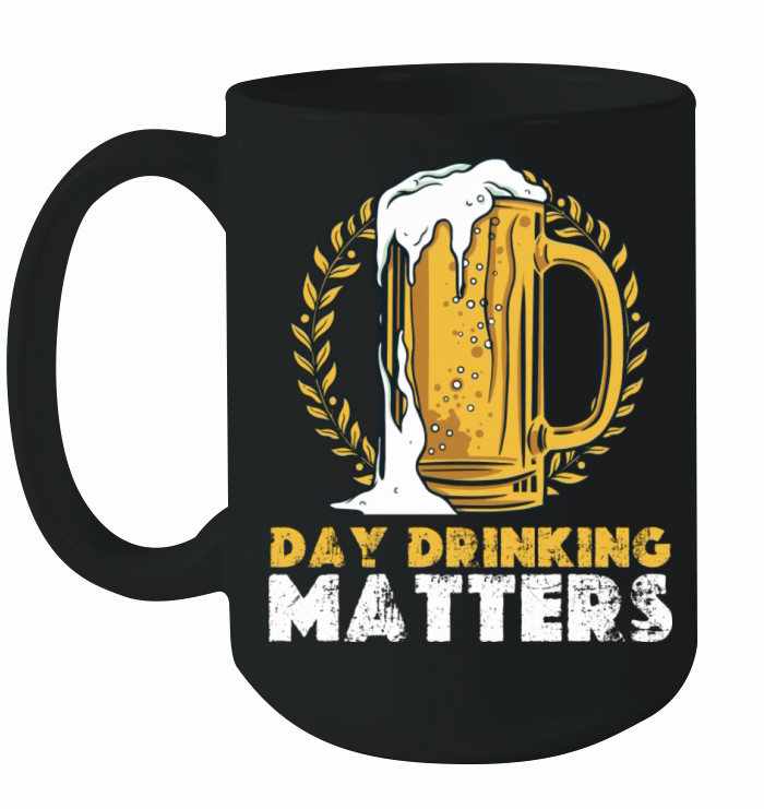 Day Drinking Matters Vintage Glass Of Beer Ceramic Mug