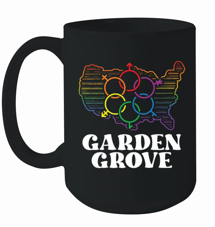 Garden Grove Pride Flag Pride Month LGBTQ Flag Ceramic Mug