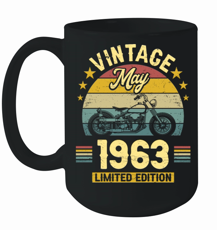 May 1963 60 Years Old Vintage 60th Birthday Ceramic Mug
