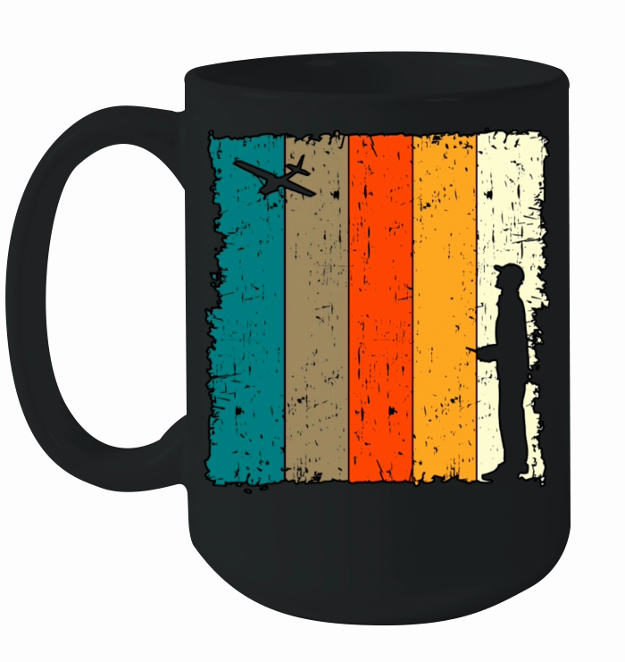Remote Control Pilot Retro Vintage Shirt Ceramic Mug