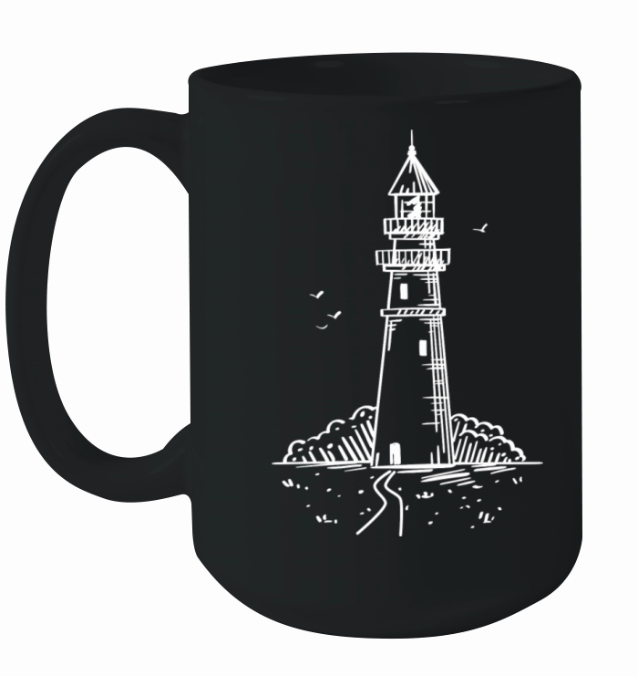 Vintage Lighthouse Ceramic Mug