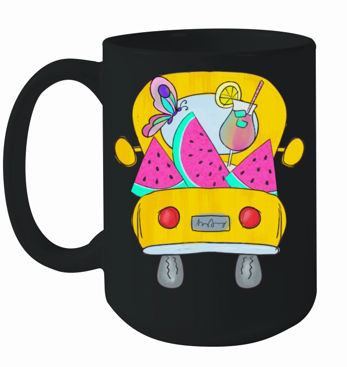 Vintage Truck With Watermelon Ceramic Mug