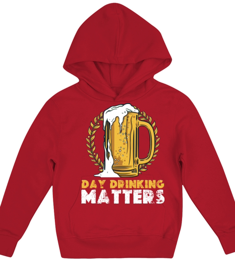 Day Drinking Matters Vintage Glass Of Beer Kids Hoodie