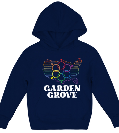 Garden Grove Pride Flag Pride Month LGBTQ Flag Kids Hoodie