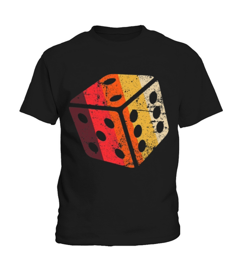 Board Game Dice Shirt RPG Geek Nerd Retro Vintage Kids T-Shirt