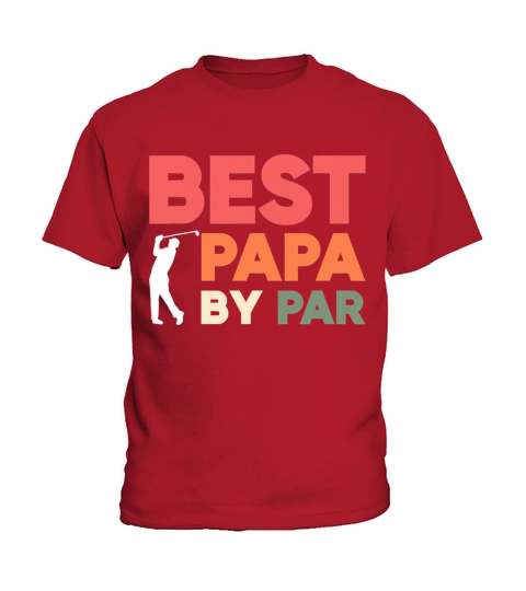Father Day Funny Golfer Best Papa Par Kids T-Shirt